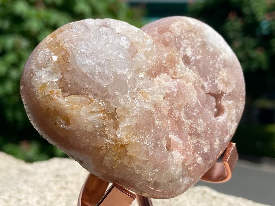 【恋愛・女子力アップ】ピンクアメジスト桜瑪瑙ハート⭐️ ジォードN152