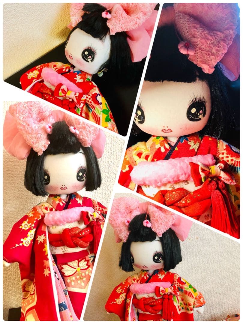 ♡かっぱのオーコ様ご確認♡約35cm◦12cmボネ無しお着物＆お雛様♡