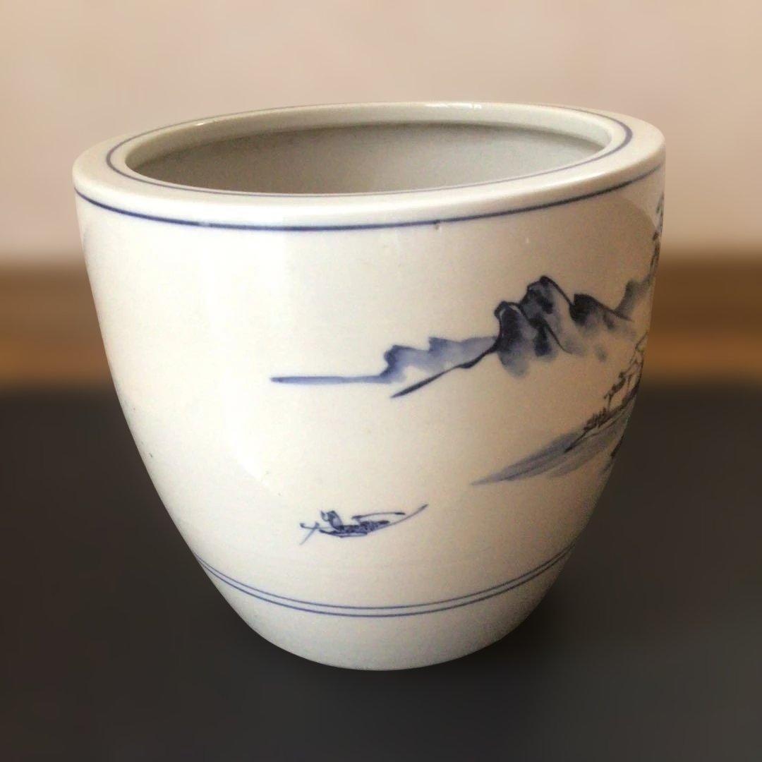 出石焼　アンティーク　手あぶり　火鉢　鉢カバー　骨董　一対