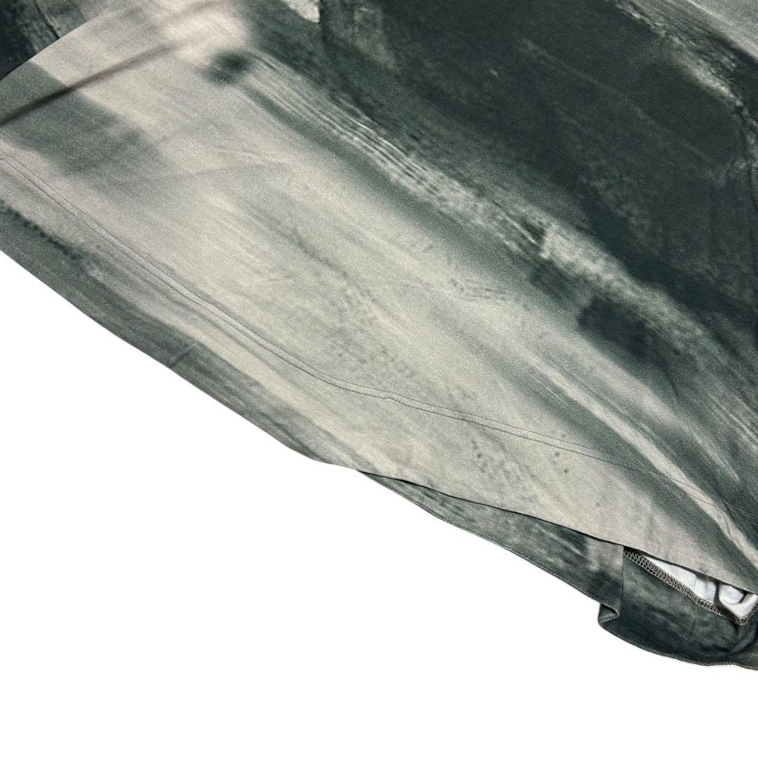 芽風　デザインカットソー　変形　総柄　センソユニコ