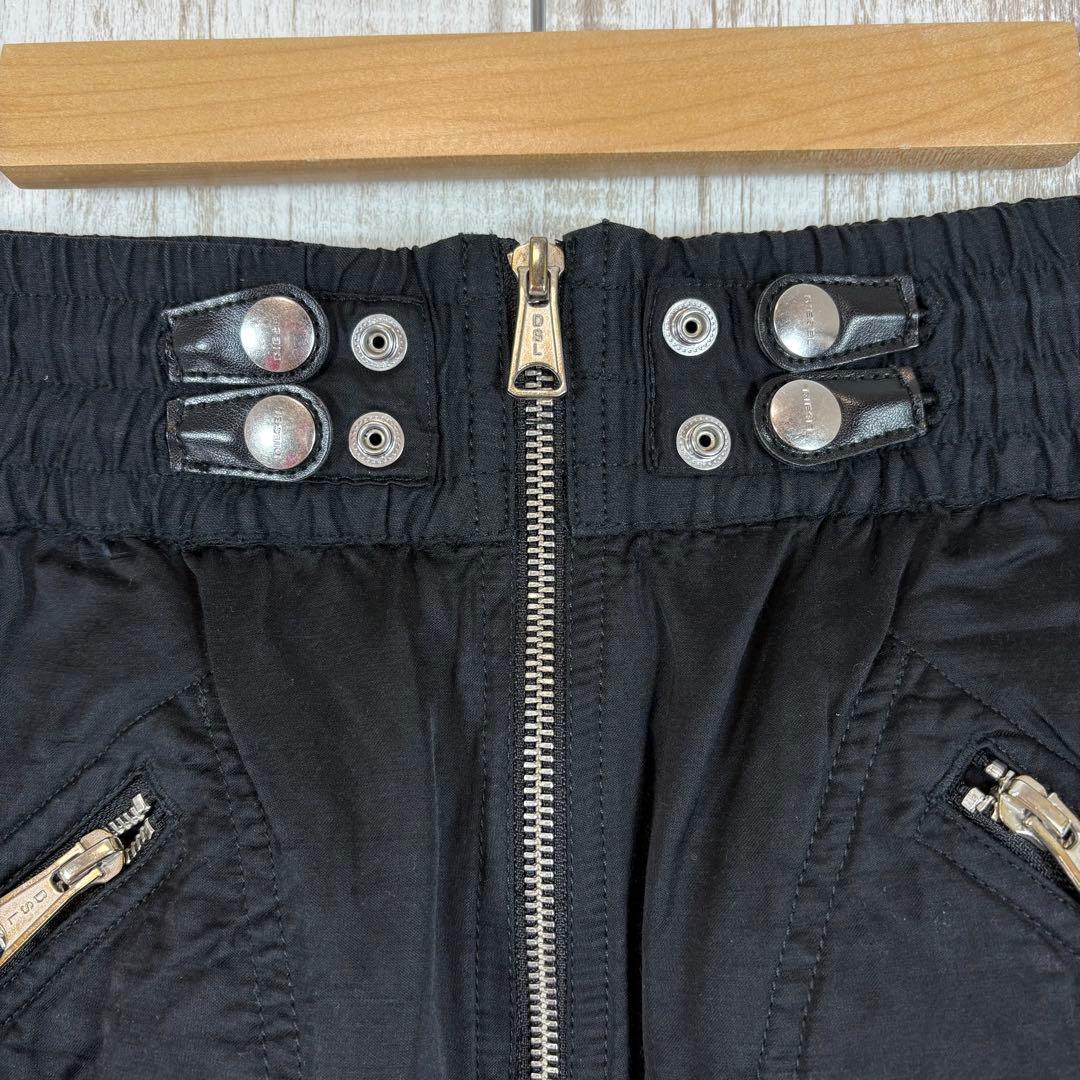DIESEL ディーゼル ナイロン ジップアップ ハイウエスト カーゴパンツ