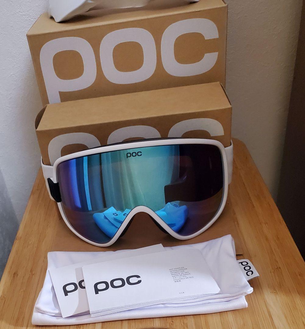 ポック Vitrea ワイドフィット スキーゴーグル ハイドロジェンホワイトBL