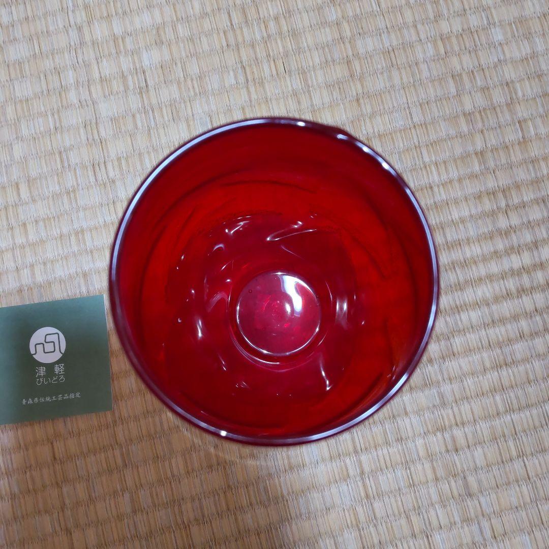 【新品・未使用】津軽びいどろ　日本製　花瓶　金色模様　短冊模様　伝統工芸品