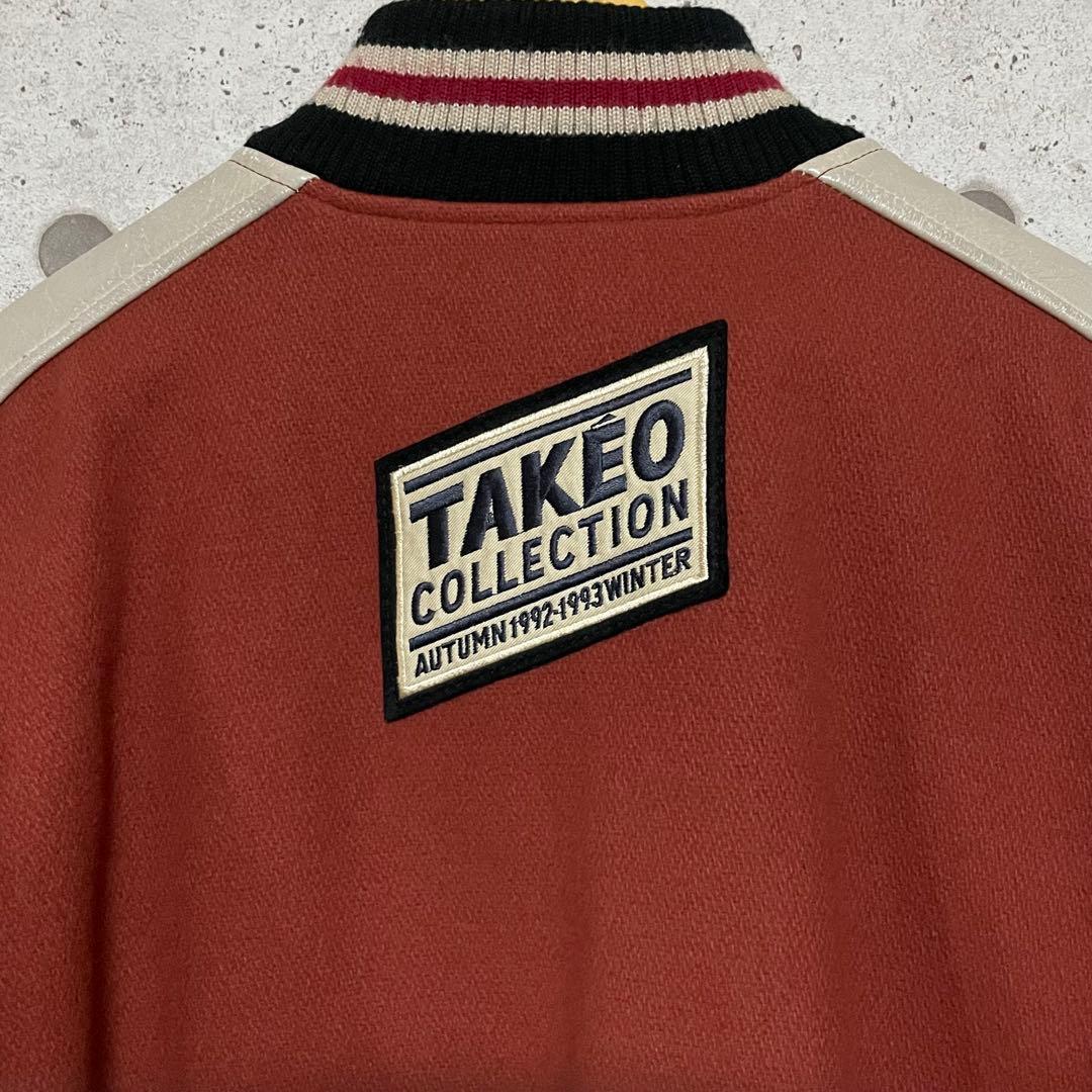 【ヴィンテージ古着】90s タケオキクチ レザー ウール スタジャン フルデコ