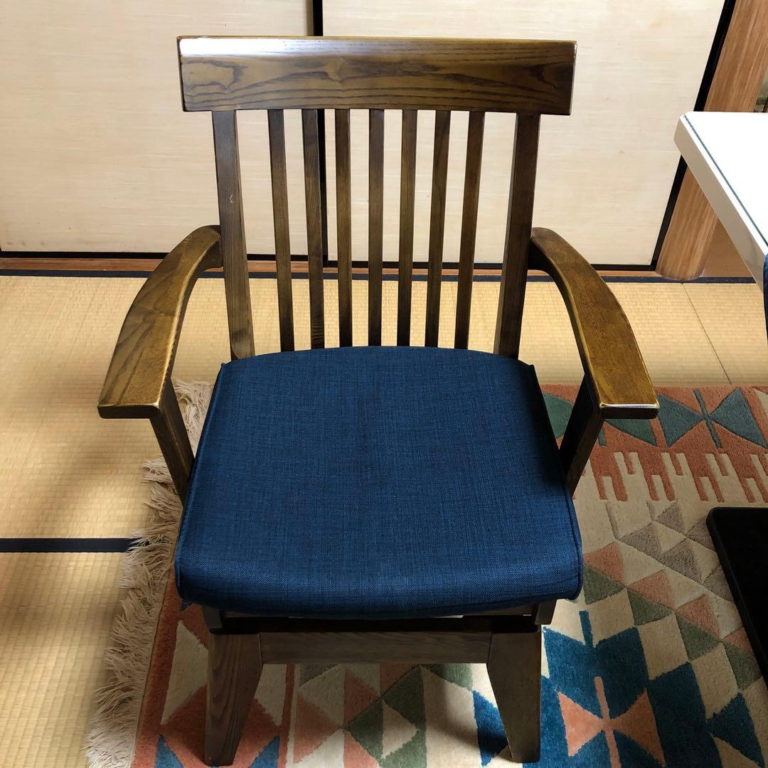 ②和モダン　ダイニングチェア　肘あり