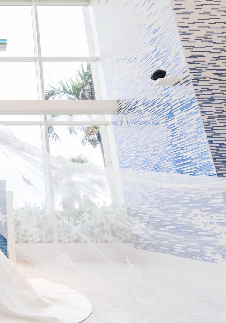 【クリーニング済】ワタベウェディング　ロングベール　EFV-FLOWER