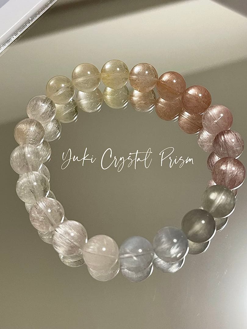 カラフルラビットヘアルチルクォーツ カラフルサゲニティッククォーツ