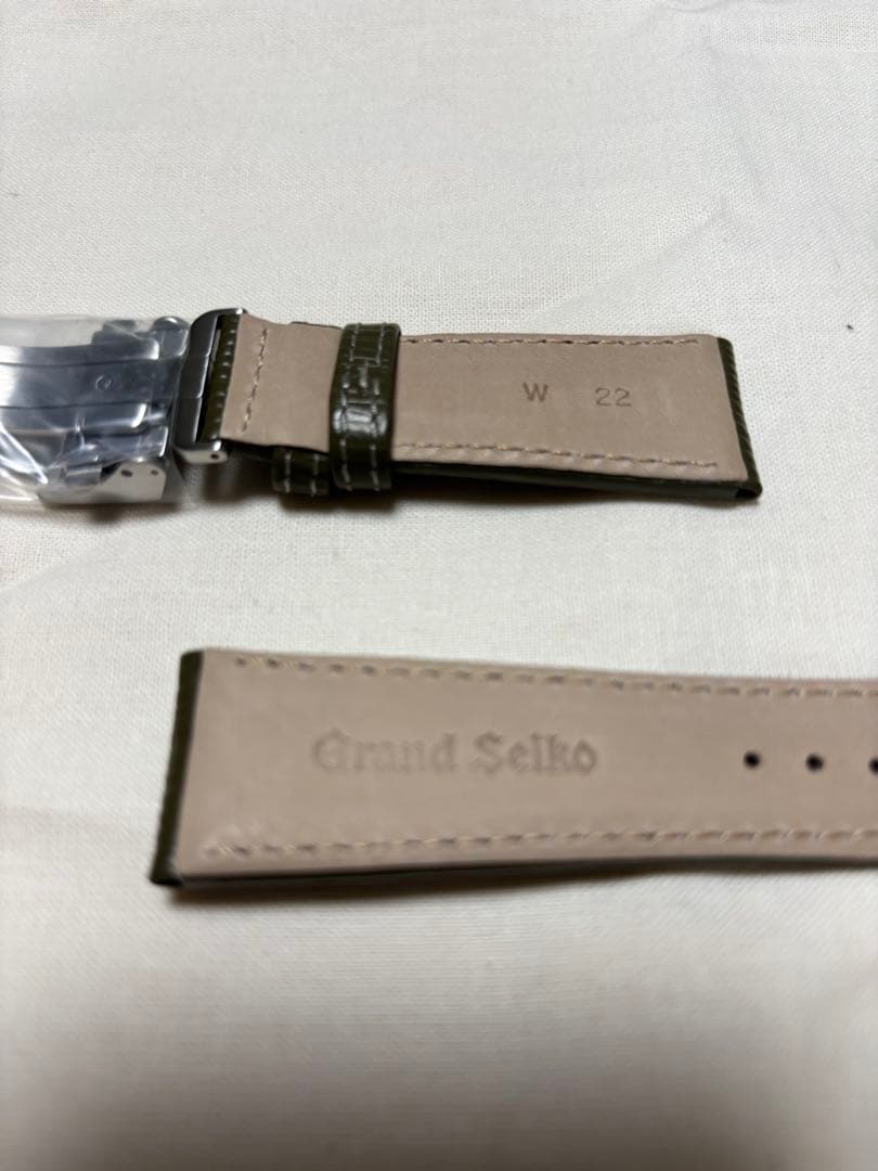 新品　グランドセイコー　純製ストラップバックル付き　オリーブグリーン　22mm