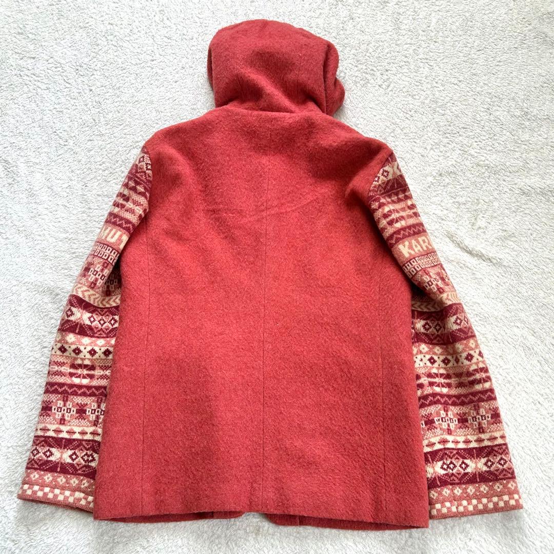 カールヘルム ジャガードニット袖 コート M ビンテージ