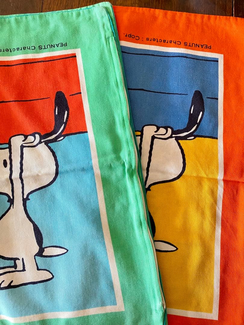ヴィンテージ スヌーピー クッションカバー 2セット