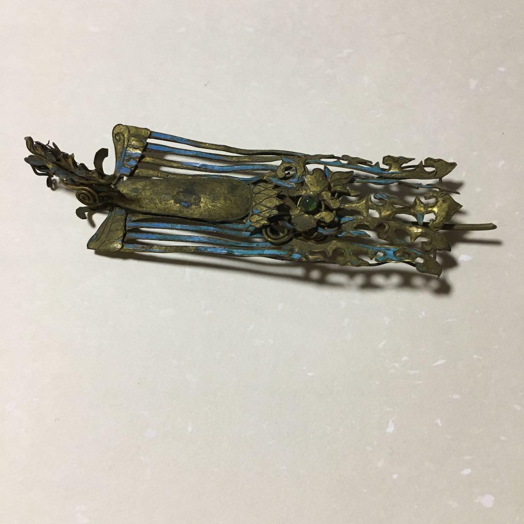 清国　満州旗人　髪飾り　簪子