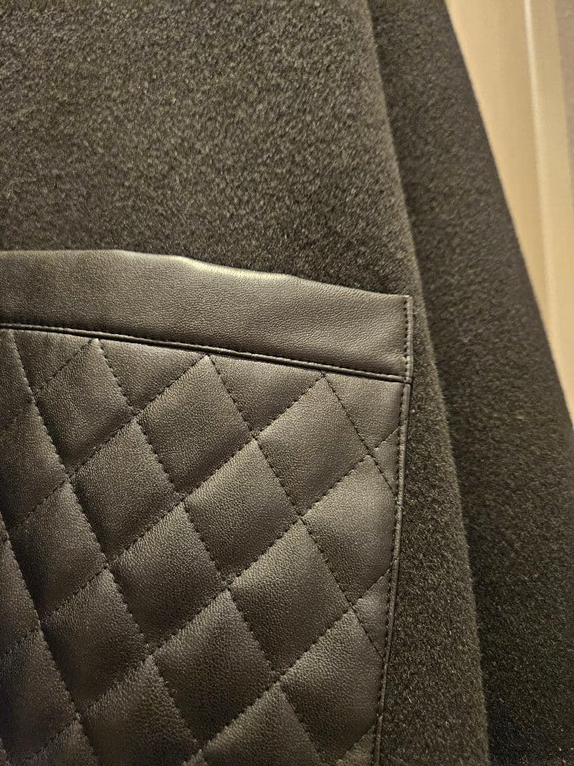 トレフルプラスワン　ダブルフェイスウールコート　ブラック