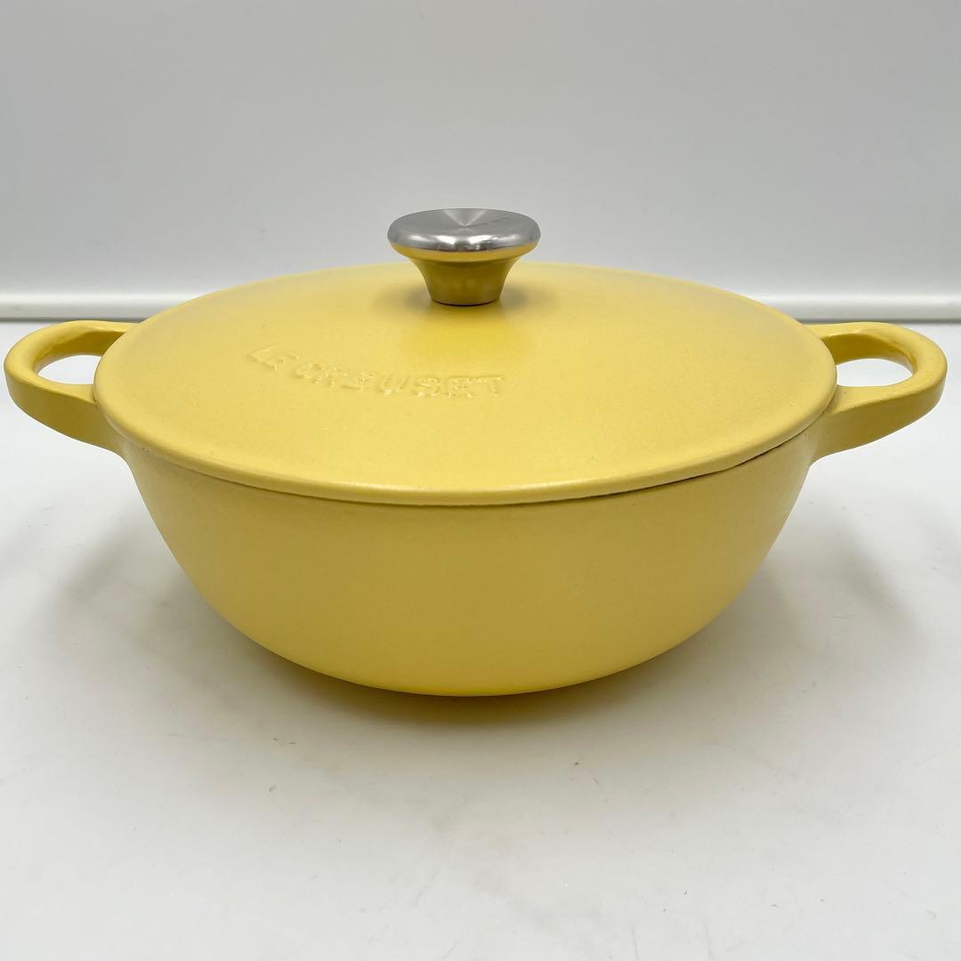 美品　LE CREUSET ル・クルーゼ　マルミット 18cm ミモザ　両手鍋