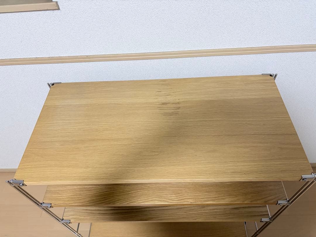 【無印良品】無印ステンレスユニットシェルフ　オーク材棚セット