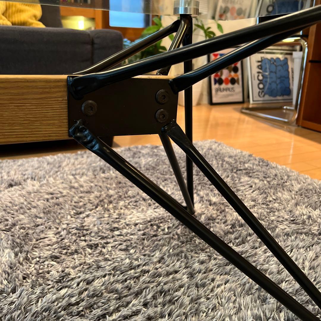 ガラスセンターテーブル モダンデザイン　ローテーブル