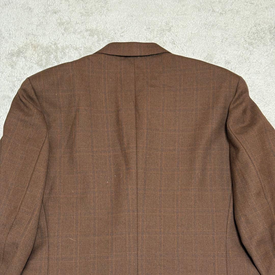 vintage セットアップダブル ボタンフライ Vスリット ブラウン BZ54