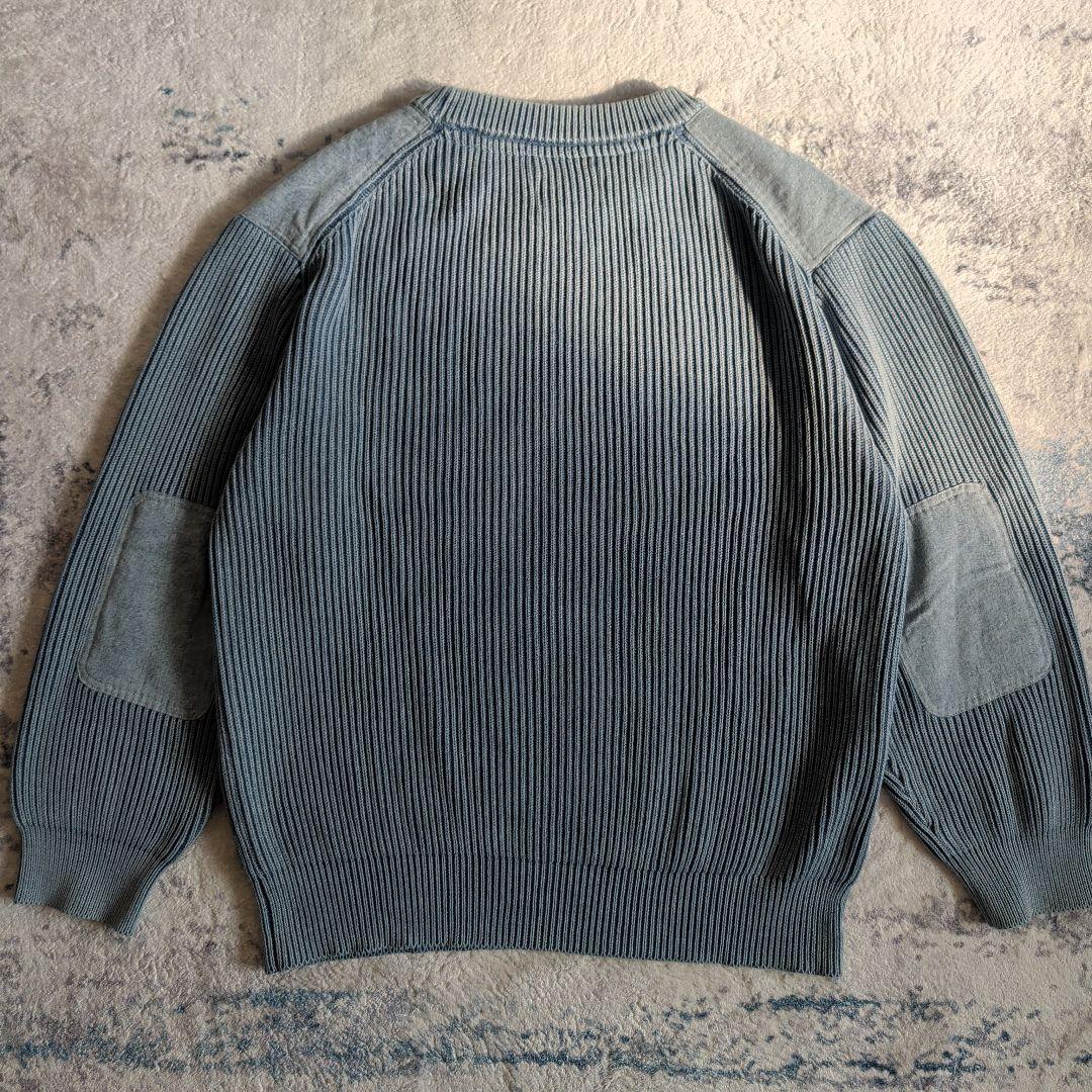 極美品 ナンバーナイン ミリタリーニット リブ編みセーター 厚手 カシミヤ混