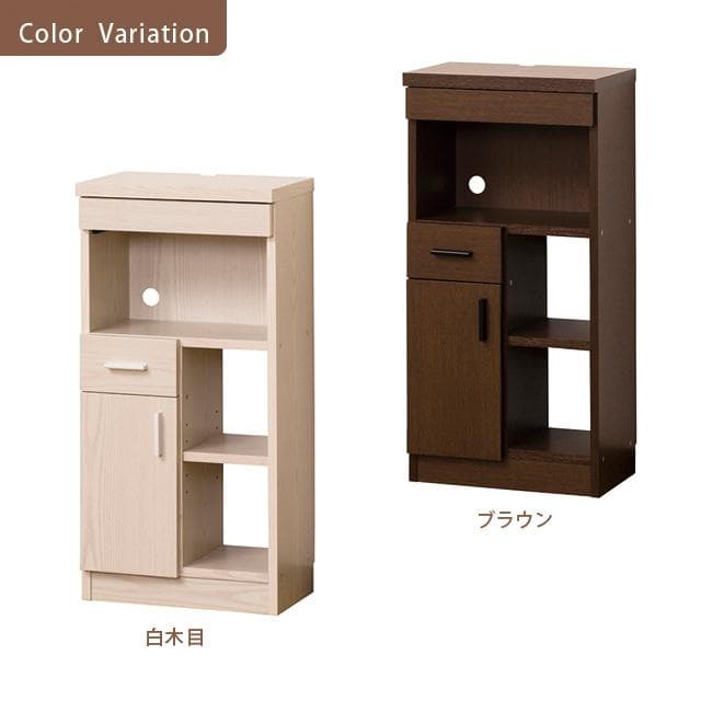 【新品・送料無料】【完成品】NEWルーター収納40 (白木目) (ブラウン)