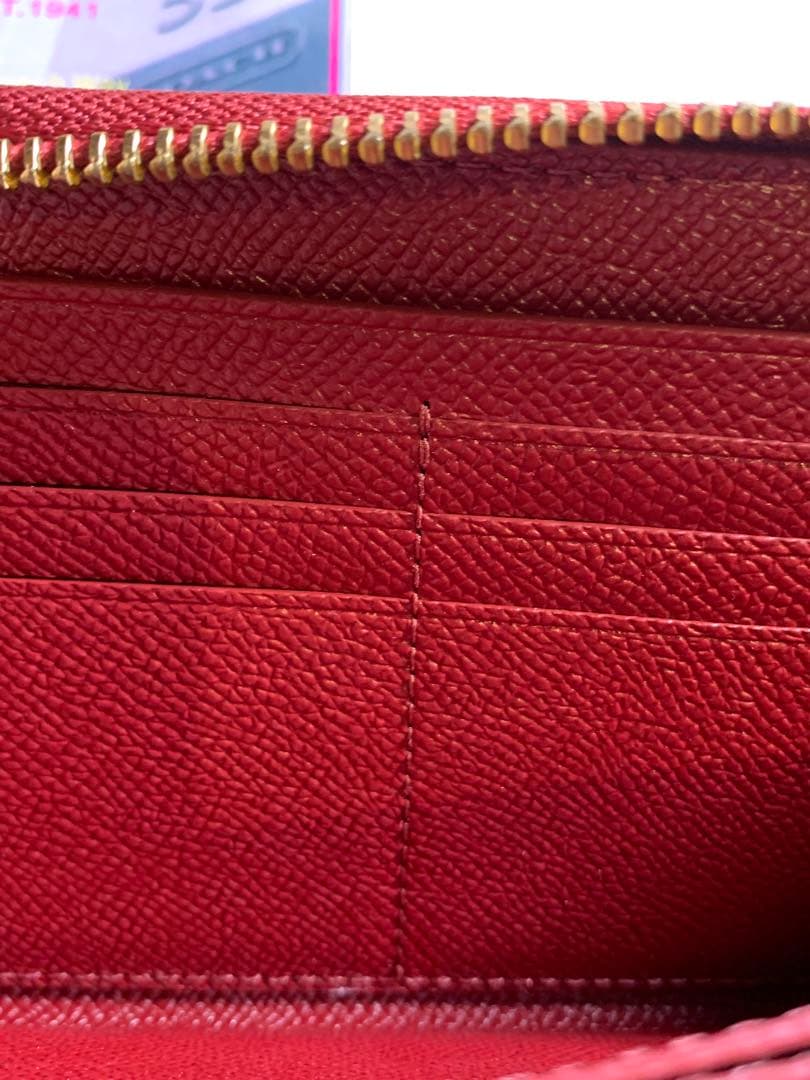 【新品未使用】COACH アコーディオン ジップ ウォレット　ボルドー