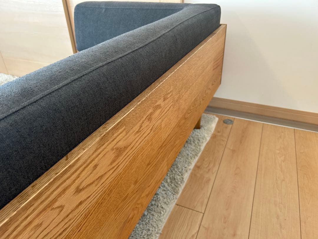 モモナチュラル DAY SOFAワンアームソファ 2.5人掛けソファ＆オットマン