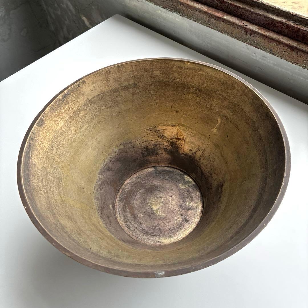 ヴィンテージボウル　器　オブジェ　ブロンズ
