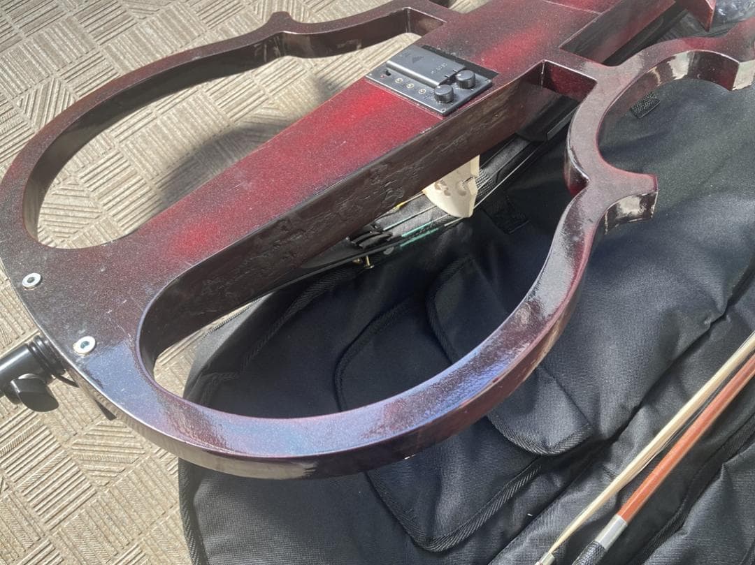 な*し様 エレキチェロ4/4■サイレントチェロ■エレクトリックチェロ■ワインレッ