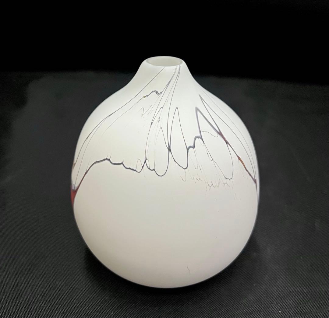 酒井真一 ガラス 1輪挿し 花瓶 花入 ガラス作家 高さ10cm 硝子