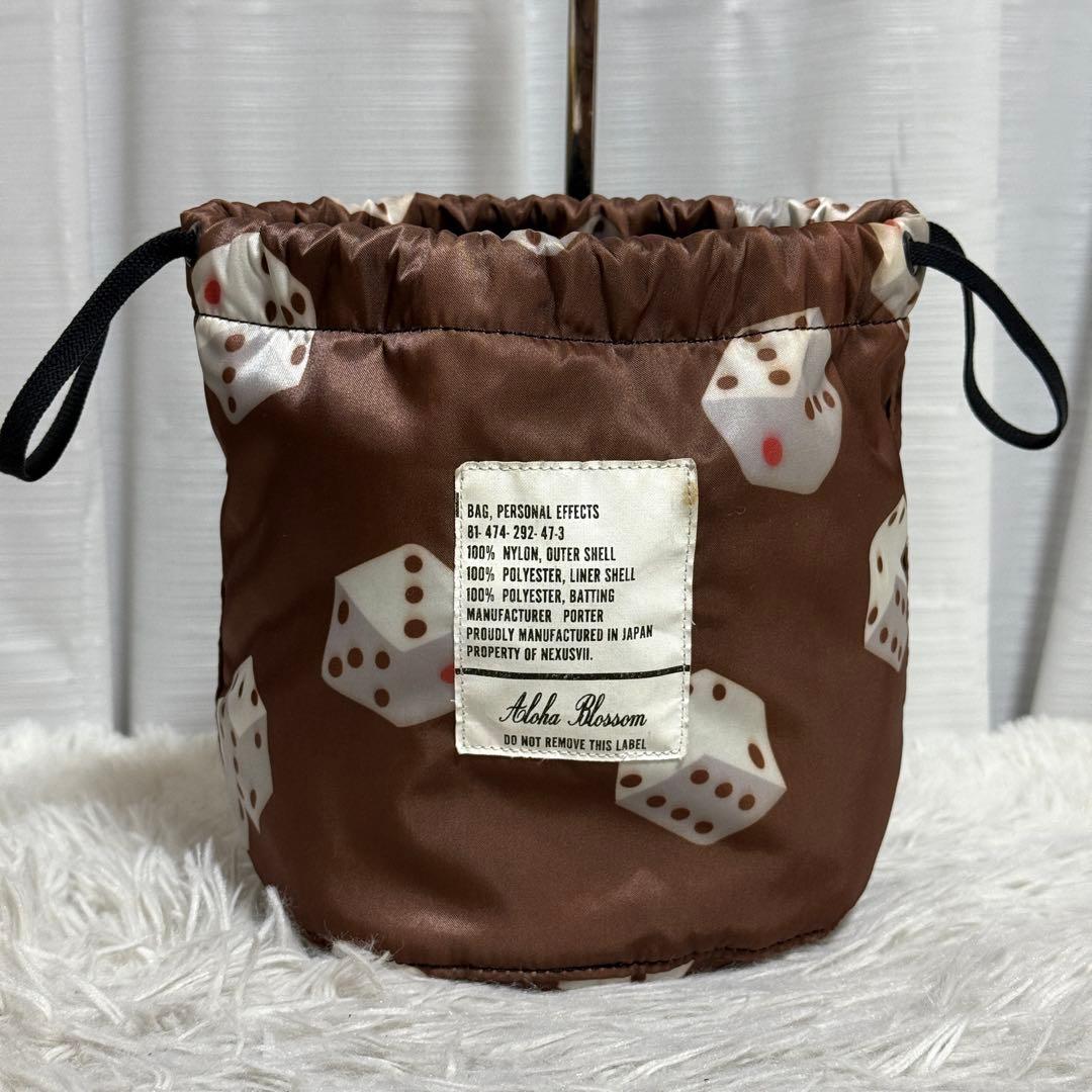 極美品✨ポーター　ネクサスセブン　アロハブロッサム　　巾着　バッグ　サイコロ