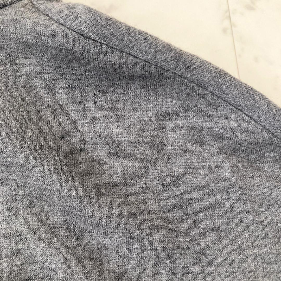 ヘルノ　HERNO ウールニットポンチョ　ケープ　フード付き　42　グレー