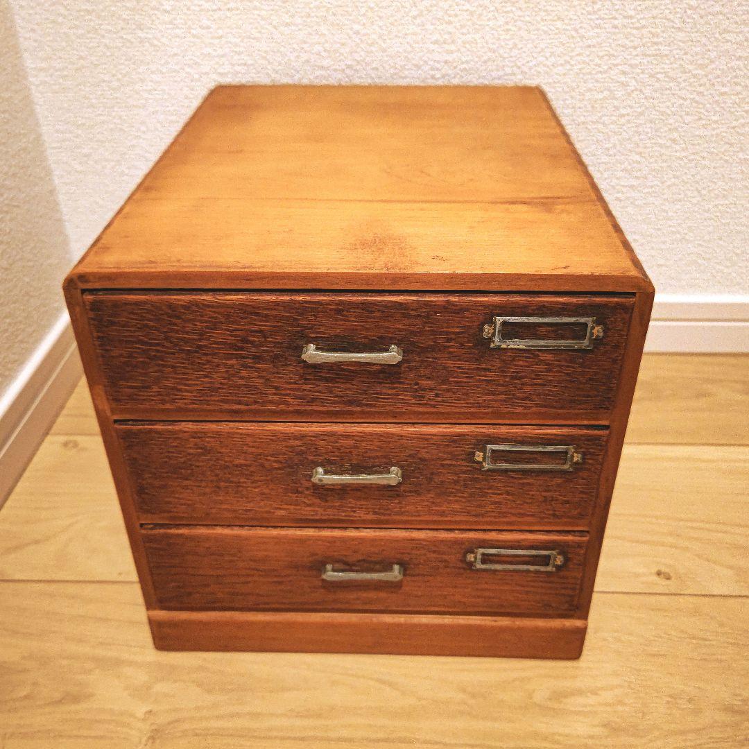 美品　 3段小引き出し①　 昭和レトロ アンティーク　引き出し　年代物