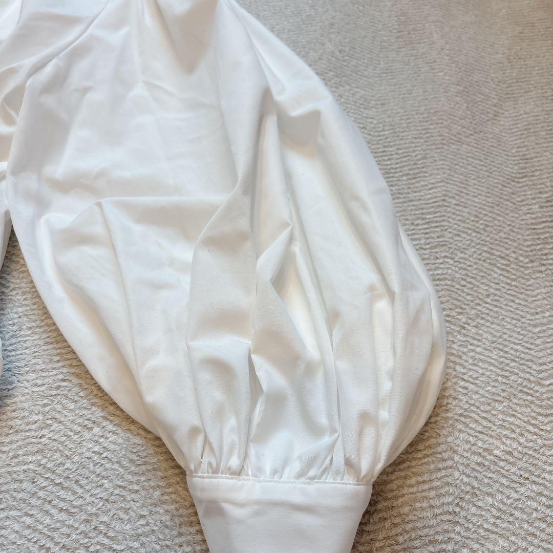 LE PHIL タイプライター ギャザーブラウス ホワイト 24AW 美品