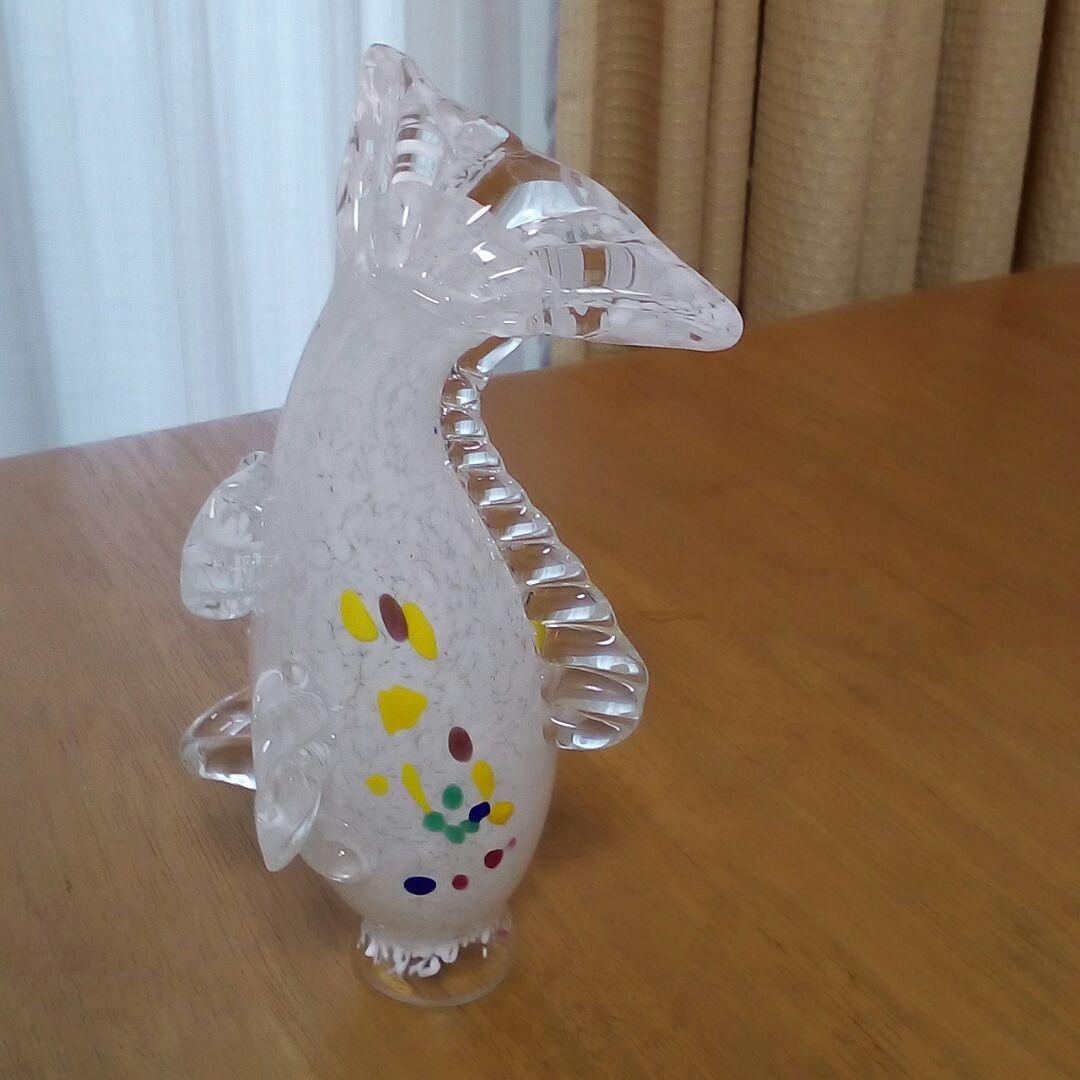 アンティークガラスの鯉の花瓶