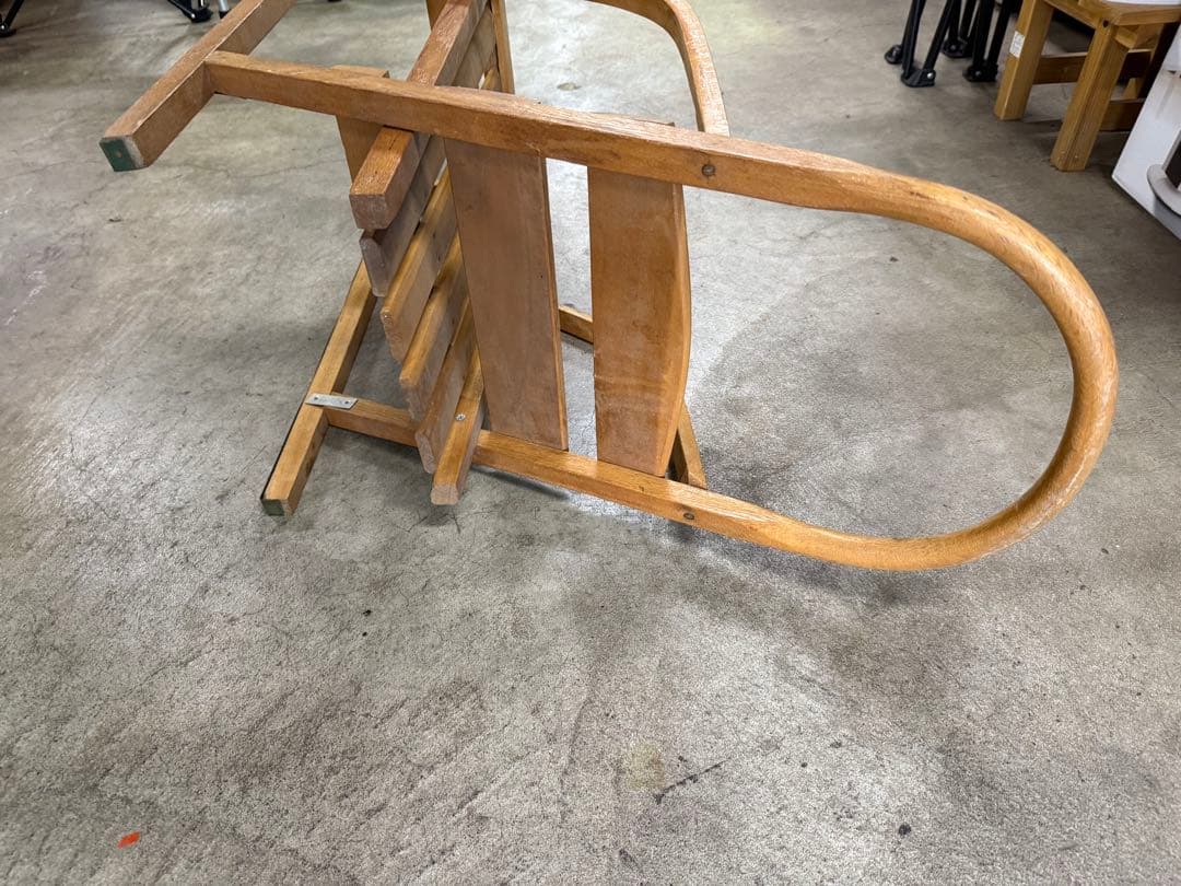 昭和レトロ　手押しソリ　木製　そり　ビンテージ