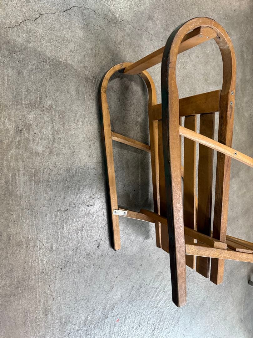 昭和レトロ　手押しソリ　木製　そり　ビンテージ