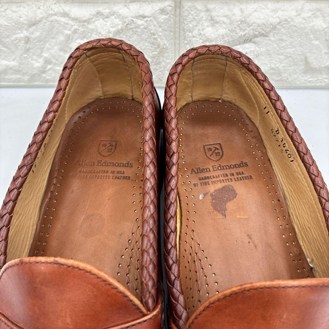 【良品】アレンエドモンズ タッセルローファー11D Maxfield レザー 茶