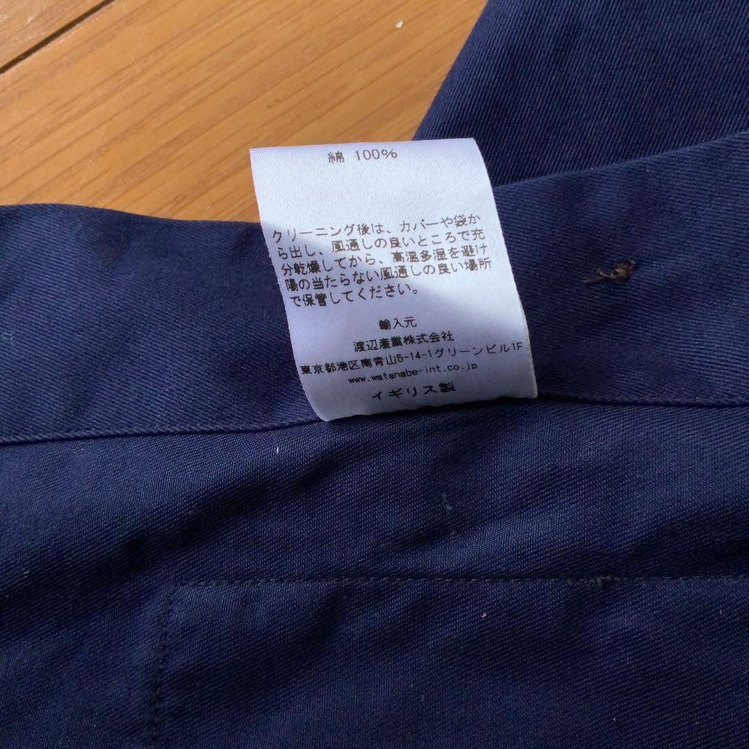 イギリス製Drake’sドレイクス チョアジャケットMネイビー コットン100％