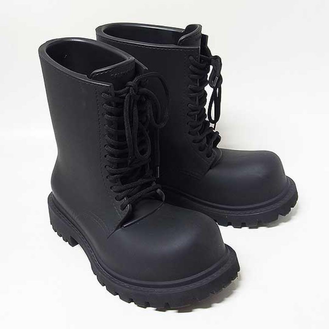 【BALENCIAGA】ステロイドブーツ レースアップ ラバー 40