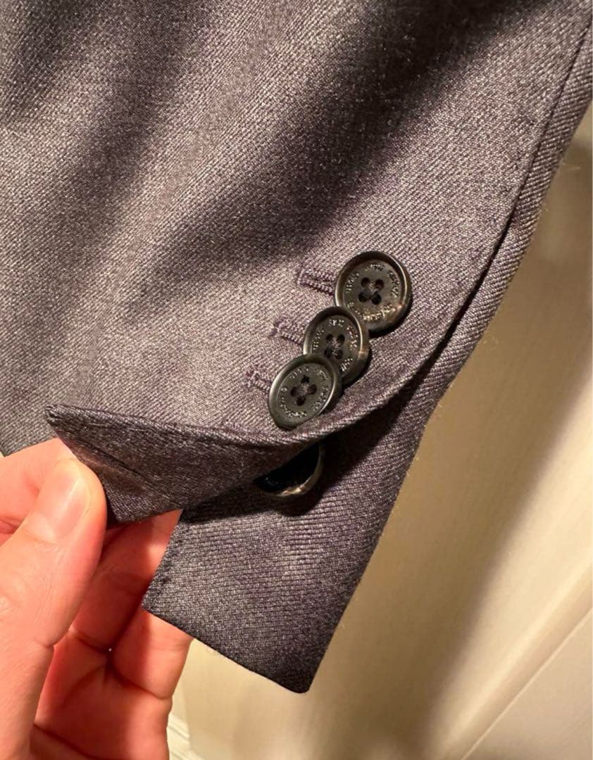 【定価約35万円】Zegna チャコールグレー スリーピース 46size