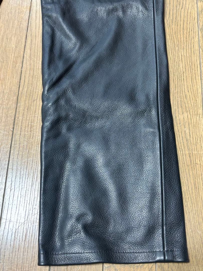 【希少・美品】クシタニ レザーパンツ L-2W 牛革 ブラック バイクライダース