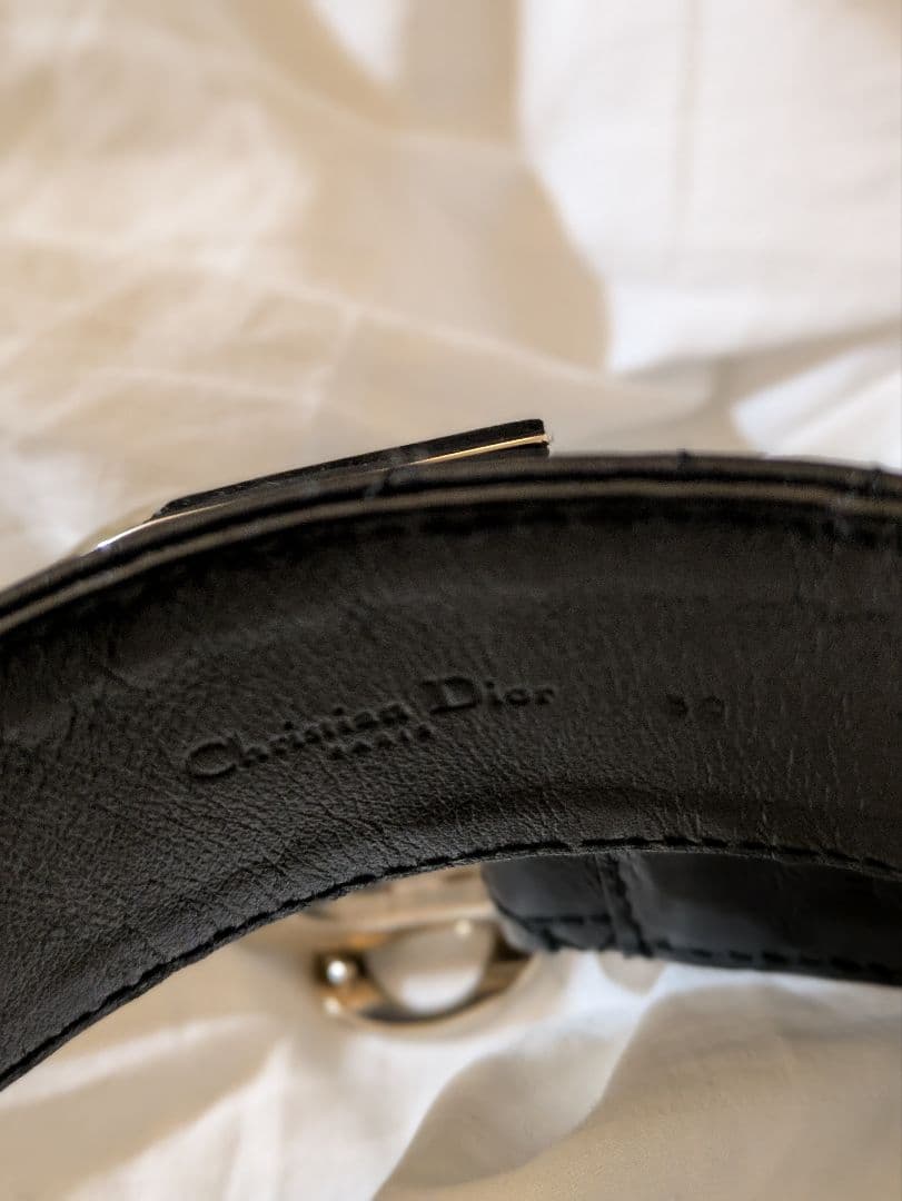 美品 ディオール カナージュ柄 ベルト