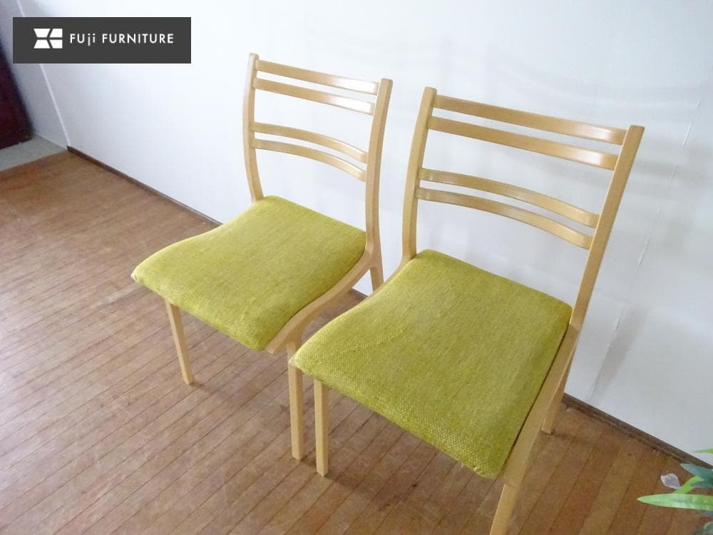 akiko　富士ファニチャー　Calm/カーム　軽量　曲げ木　2脚セット