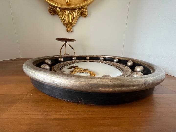 コンベックスミラー　32cm 鏡　イタリア製　ハンドメイド　凸面鏡　雑貨