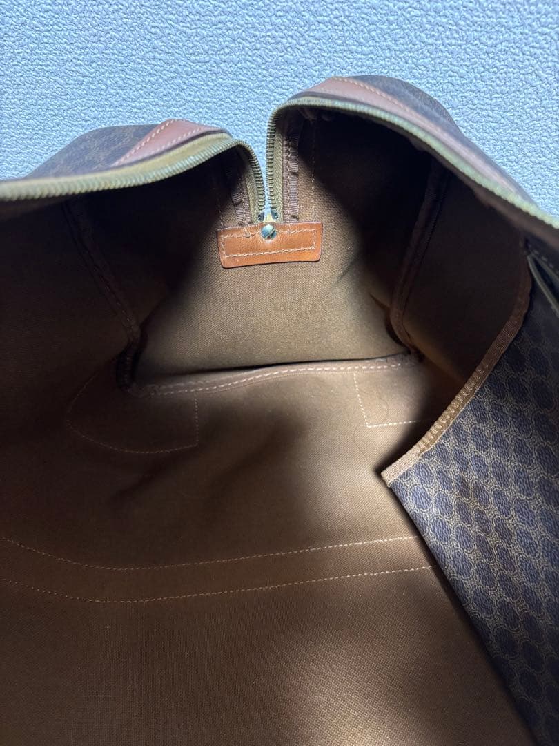 CELINE セリーヌ マカダム柄ボストンバッグ 美品 鍵付きオールドセリーヌ