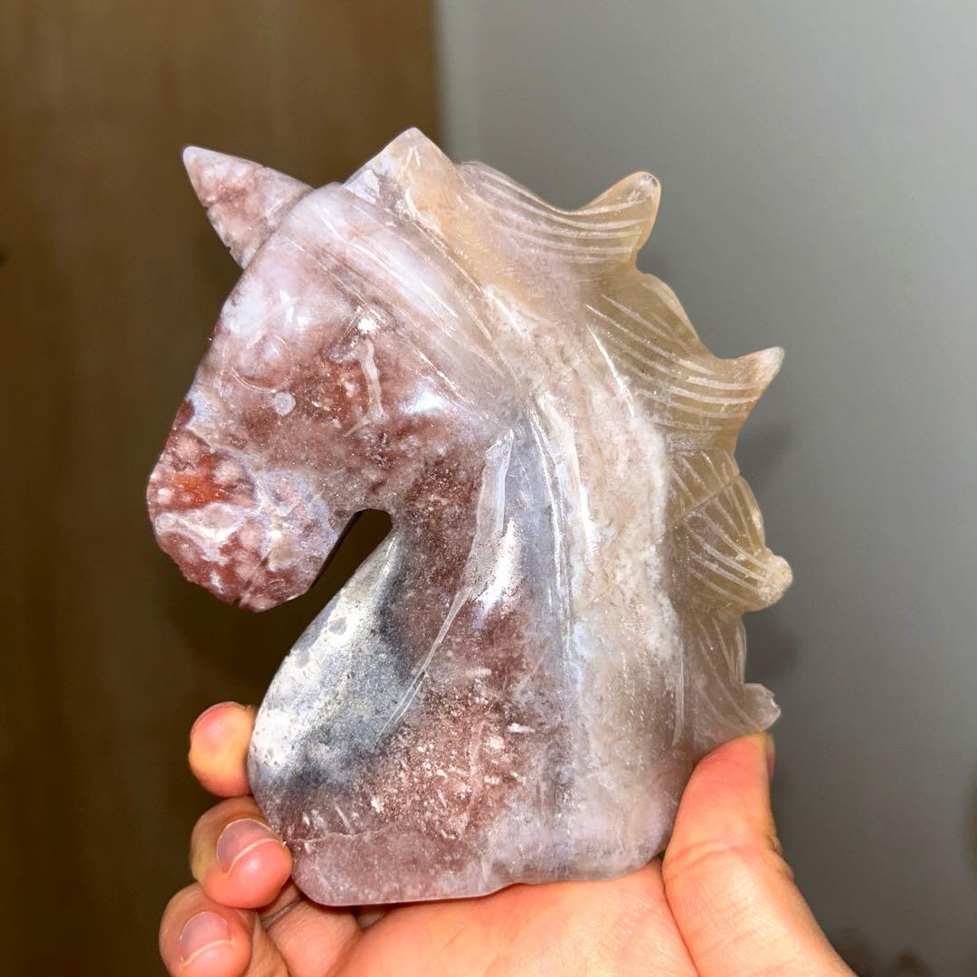 ピンクアメジスト ユニコーン 結晶 天然石 431g bigサイズ