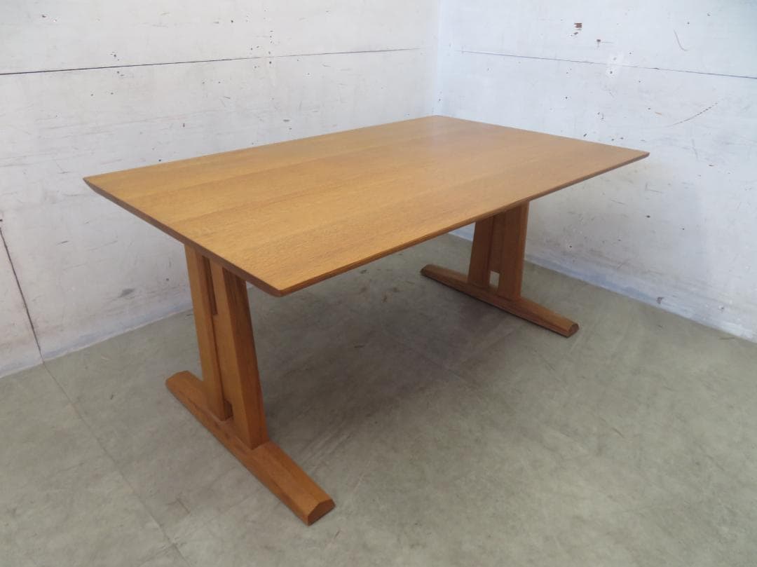 美品■シラカワ木工■飛騨高山■オーク材■和モダンデザイン■ダイニングテーブル■