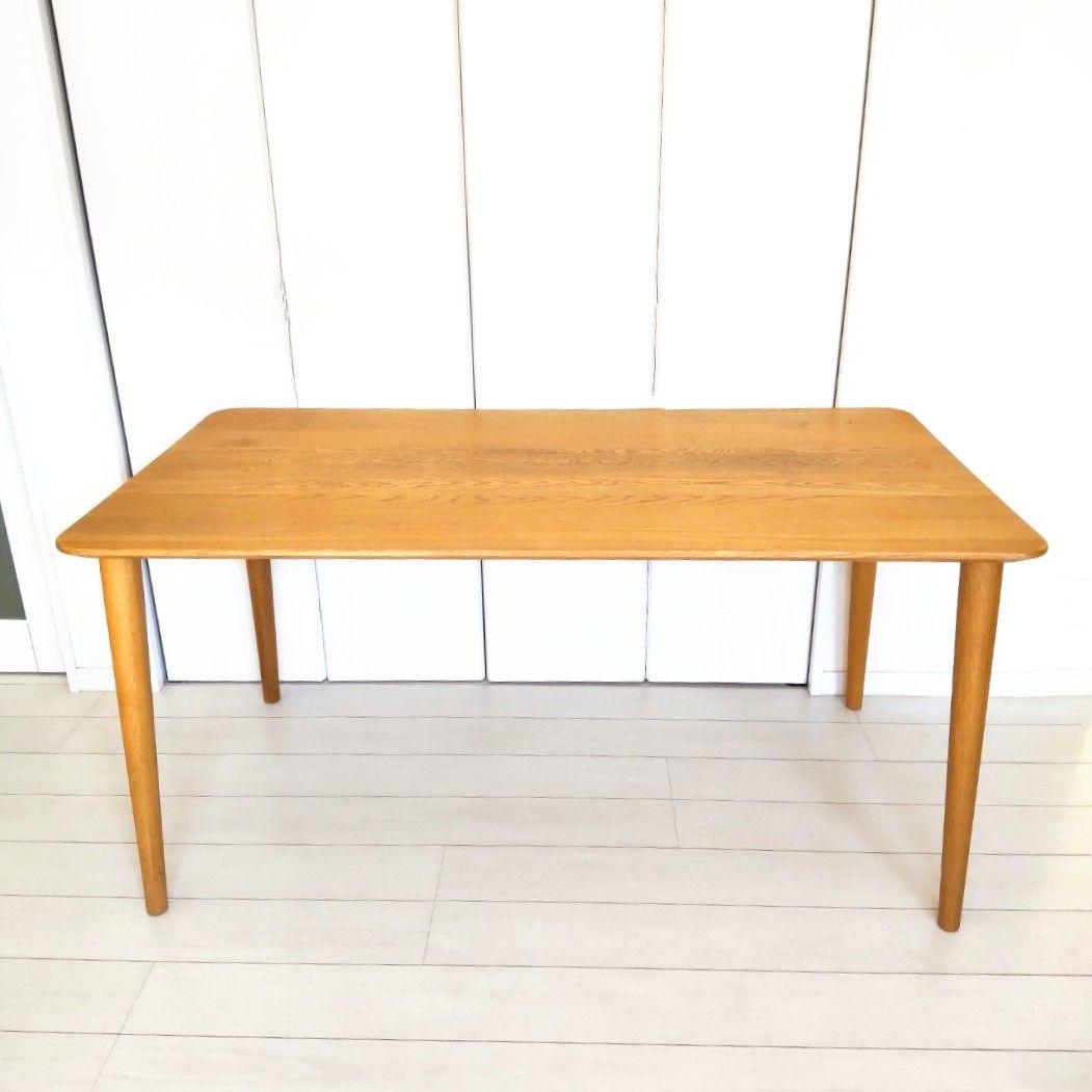 無垢材　オーク材　ナチュラル　ダイニングテーブル　天然木