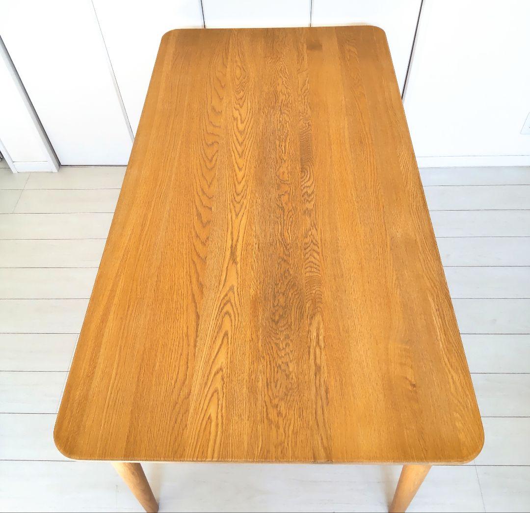 無垢材　オーク材　ナチュラル　ダイニングテーブル　天然木