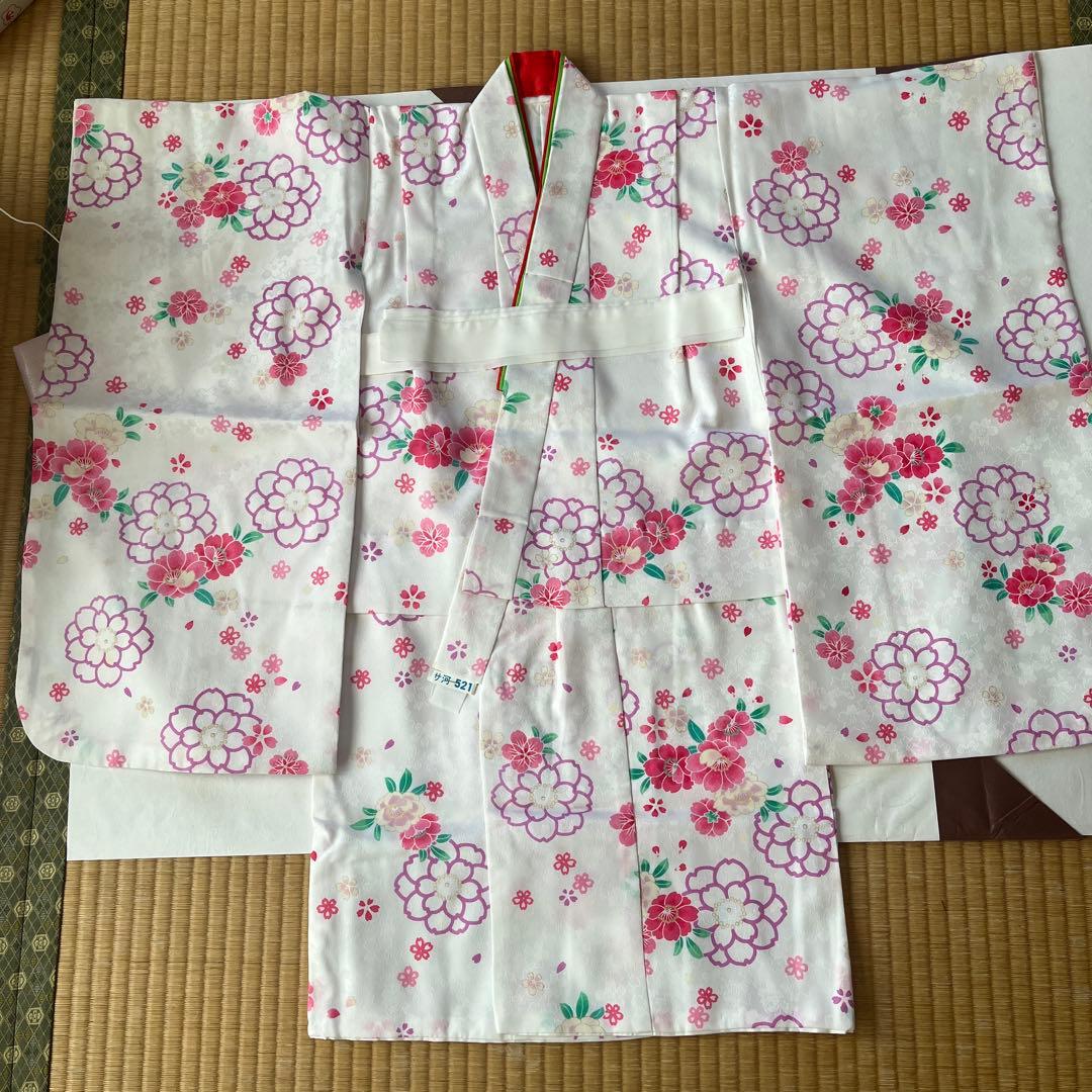 【着物クリーニング済】七五三着物&草履セット　3歳祝い着
