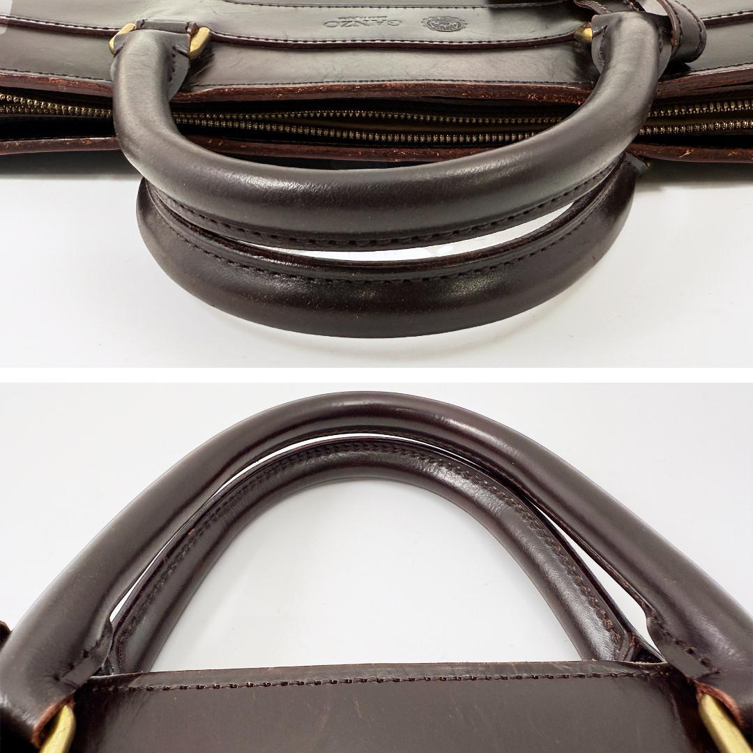 定価18万❤️ ガンゾ エイボン ブリーフケース ビジネスバッグ ブライドルレザー