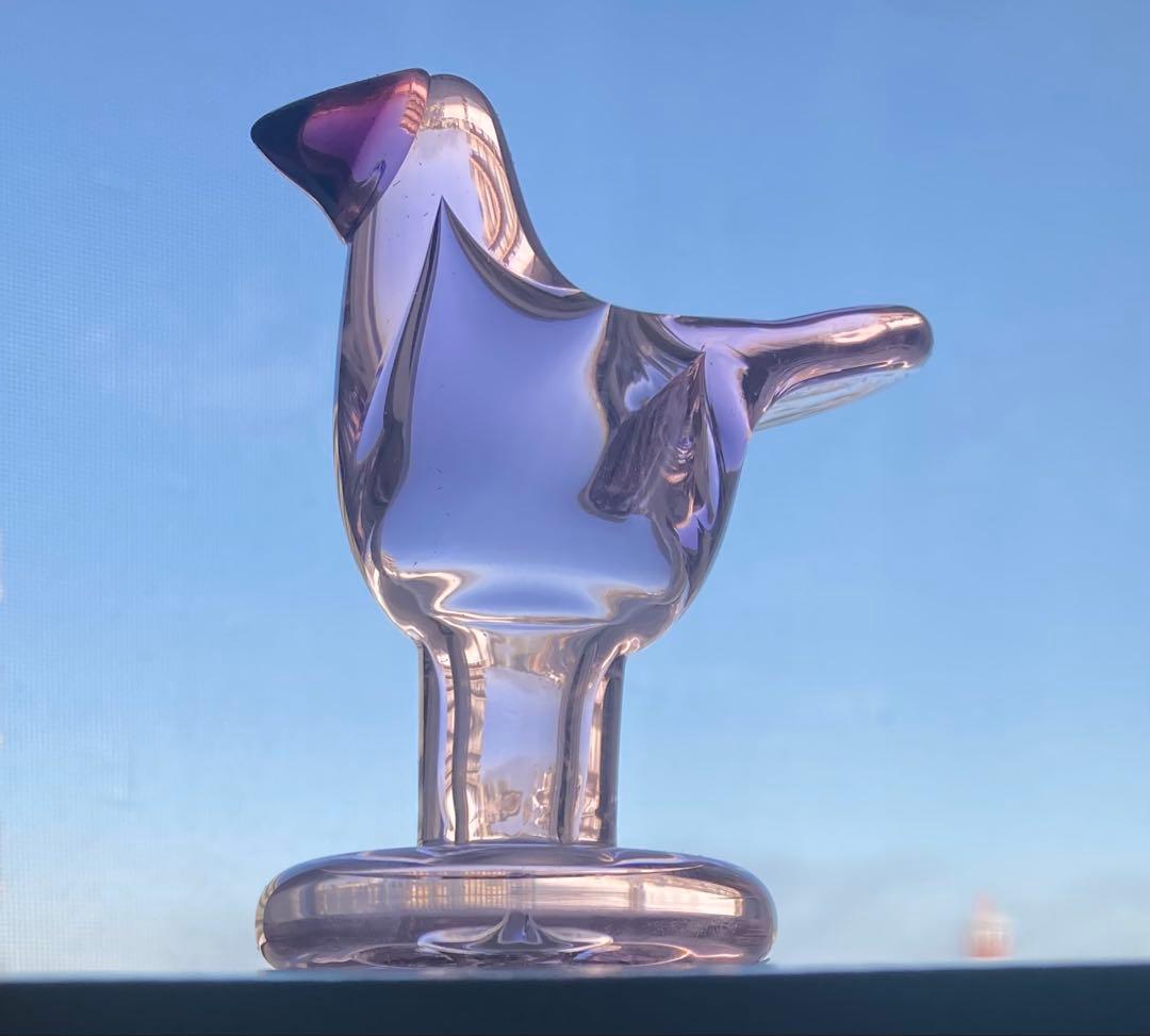 ペールピンク×ダークライラック　ミニシエッポ　スコープ　脚付きバード